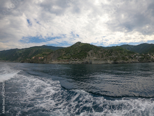 Beautiful view of of Cinque Terre National Park (Five Lands), La Spezia, Liguria, Italy.