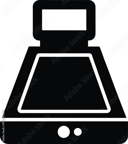 Spectrophotometer Flat Icon Style Silhouette Vector Art Illustration