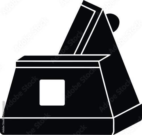 Spectrometer Flat Icon Style Silhouette Vector Art Illustration