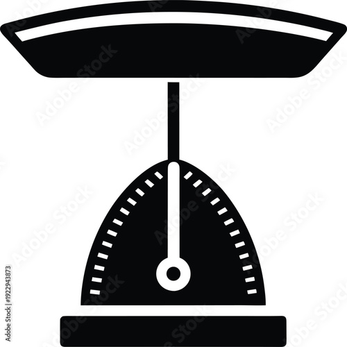 Spring Scale Flat Icon Style Silhouette Vector Art Illustration