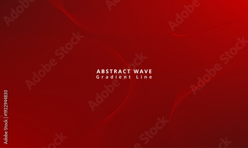 A vibrant abstract wave with a gradient line on a red background
