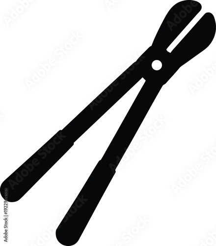 Tongs Flat Icon Style Silhouette Vector Art Illustration