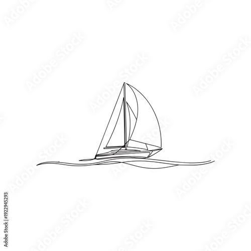 sailing boat on water with waves