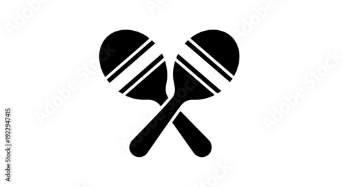 Maracas Musical Instrument Black Silhouette Icon