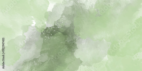 water flowing in the pool, Soft Olive Green Watercolor Abstract Background.