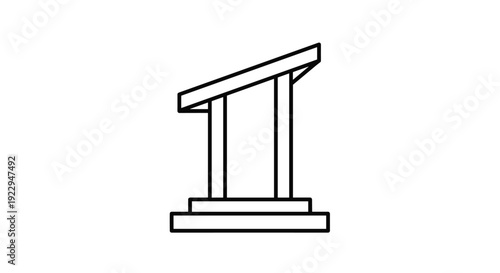 Podium Line Icon