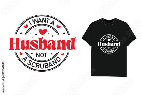 Funny husband t-shirt and logo design