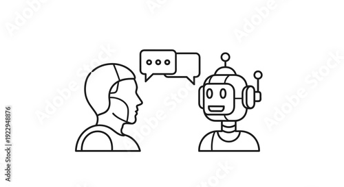 Robot And Human Chatting