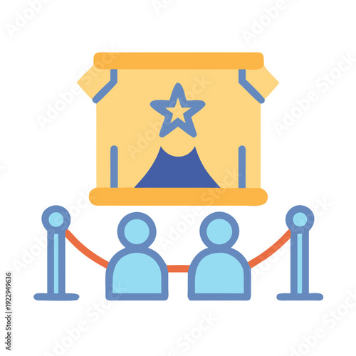 Movie premiere stock image, celebrity access concept, VIP event celebration