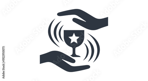 Hands Protecting Award Trophy Icon