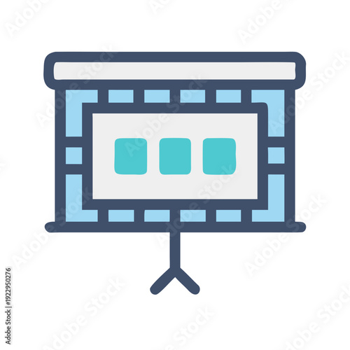 Presentation screen graphic for business meetings, data analysis and visual planning