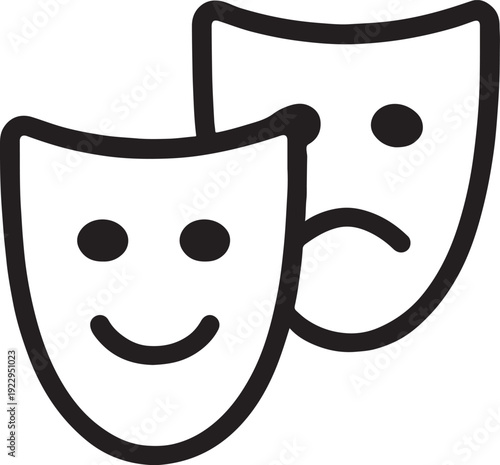 Masks theater drama comedy acting performance icon