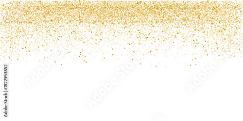Luxury gold abstract glitter particles background. Falling shining golden dust sparkle effect for festive celebration. golden stars on white background