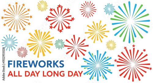 Colorful Fireworks Celebration Background