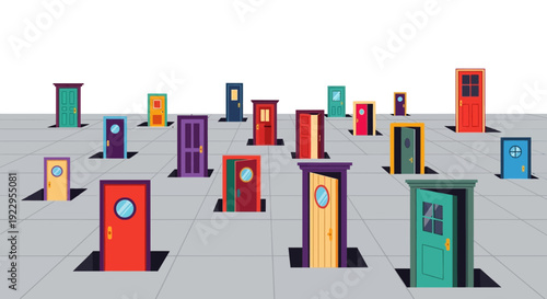Multiple Doors Opening and Closing, Choice Concept