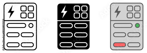 power bank sharing station icon illustration