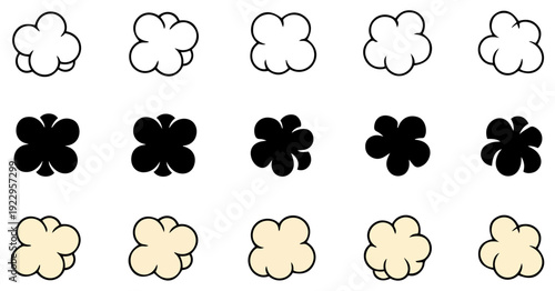 popcorn snack icon set vector