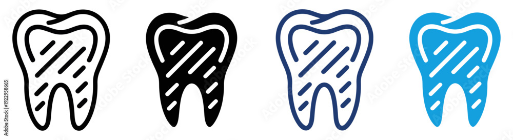 Obraz premium dental nerve tooth icon vector