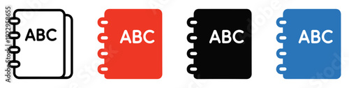 abc book alphabet icon vector