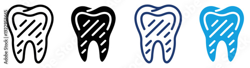 dental nerve tooth icon vector