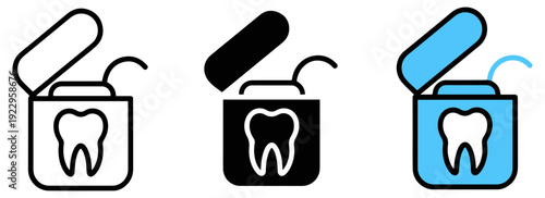 dental floss oral hygiene icon