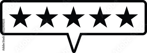 Excellent Five Star Rating Customer Review Feedback Symbol