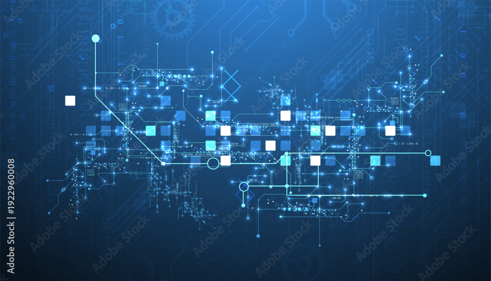 Fototapeta premium Abstract background on technological and scientific topics. Vector format.