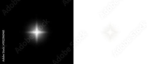 White star glow sparkle light.