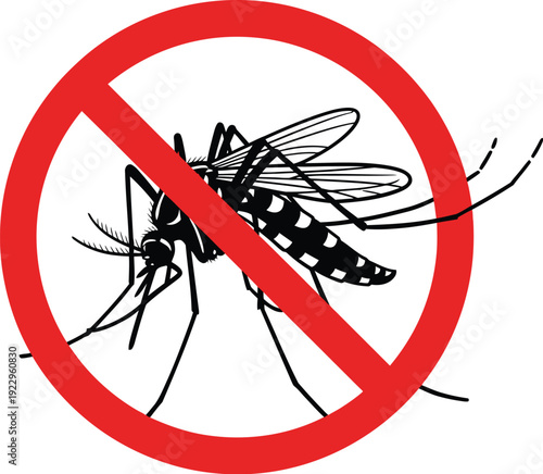 Mosquito repellent warning symbol design