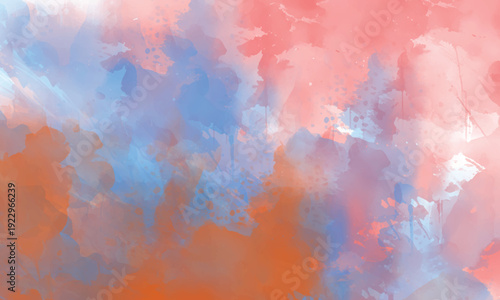 Expressive abstract art background with blended fluid paint