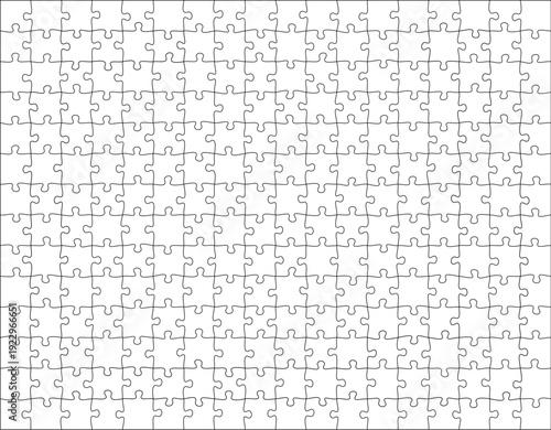 Jigsaw puzzle concept vector illustration symbolizing teamwork, solution and business strategy. Abstract background design for collaboration, partnership, problem solving and corporate growth.