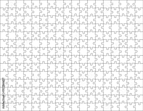 Jigsaw puzzle concept vector illustration symbolizing teamwork, solution and business strategy. Abstract background design for collaboration, partnership, problem solving and corporate growth.