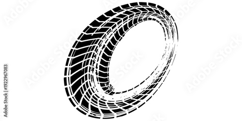 Rally racing sport grunge background, vector checkered flag and tire tracks road race pattern.