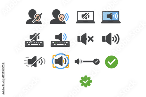 Cue icon success simple generation accessibility audio image unmute vector shortcut reduced