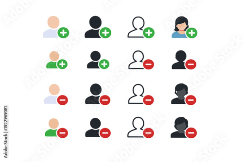 Unfollow variant icon vector compact generation image light spacious simple abstract follow