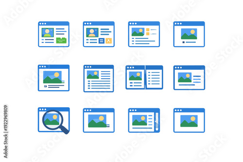 Simple generation icon panel image vector scroll metadata preview info static summary