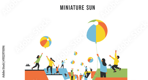 People Playing with Beach Balls, Summer Fun