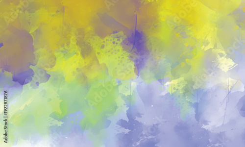 Abstract artistic background with layered watercolor stains and blended textures