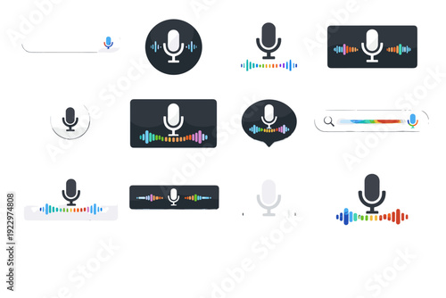 Subtle icon variant vector modal bold banner input icons voice style