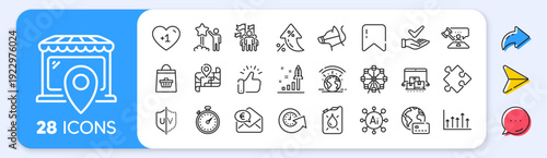 Judge hammer, Star and Internet pay line icons. Interest rate, AI generate, Inflation icons. Pack of Update time, Online buying, Market location icon. Vector