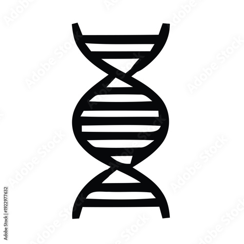 DNA double helix structure icon genetic symbol illustration