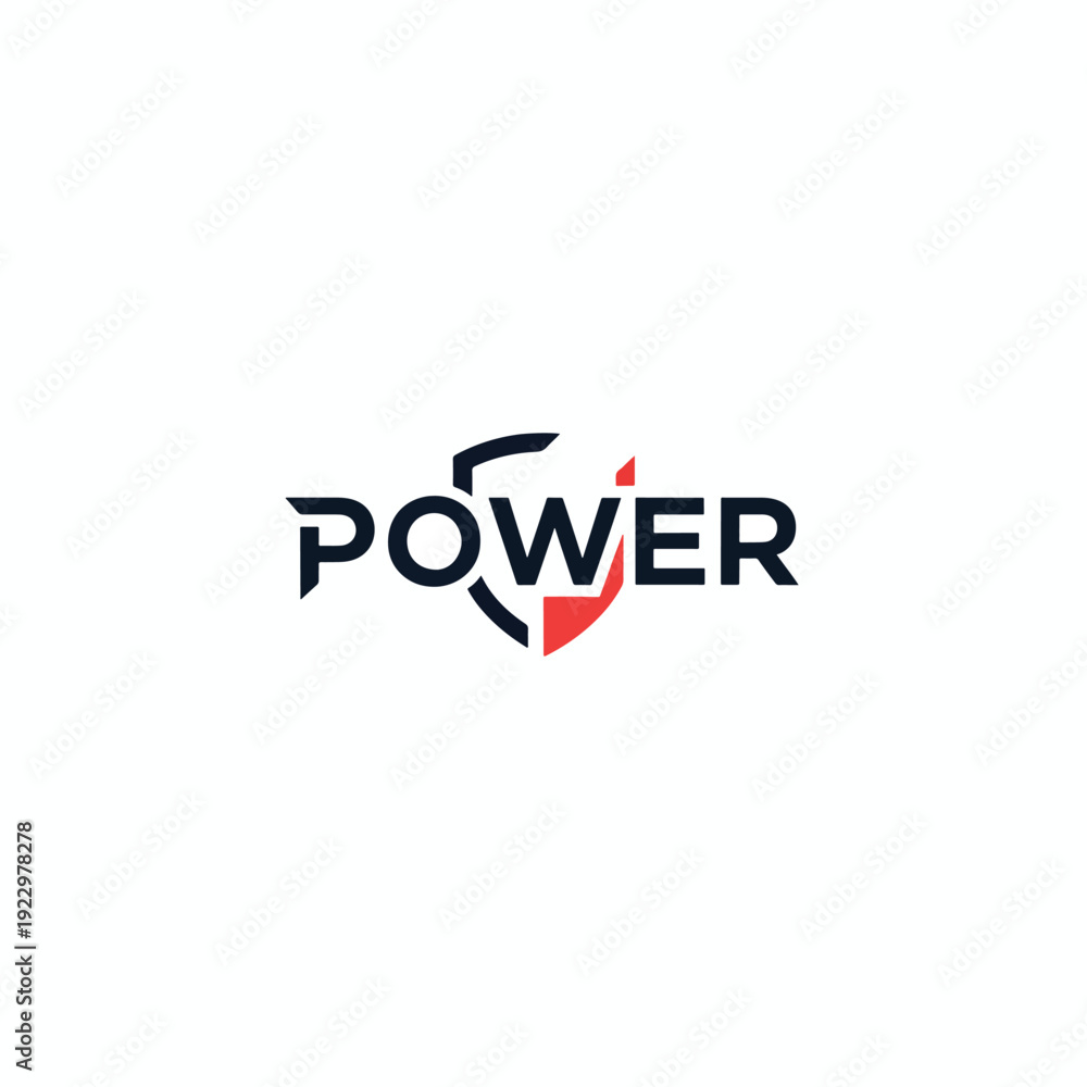 Fototapeta premium Dynamic Vector Logo Representing Power and Security with Modern Shield Design