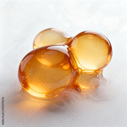 Amber Resin Cellular Fusion with Volumetric Lighting