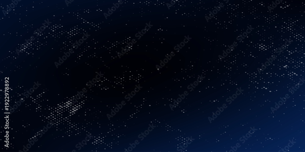 Obraz premium Dark abstract background. 2D illustration. Stars in deep space. Cool blue nebula. Dark night sky. with modern concept.