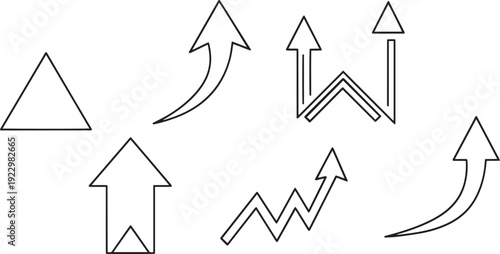 Professional Simple Business Growth and Success Arrow Vector Set