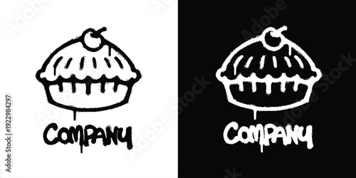 Graffiti Pie Bakery logo vector design