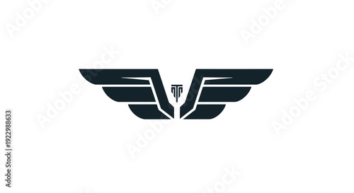 Luxury winged emblem with shield symbolizing protection and freedom.