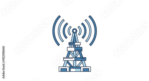 Telecommunication Tower with Wireless Signal Transmission.