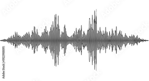 Sound wave graph with waveform and signal amplitude.