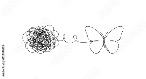 Tangled Line Transformation to Butterfly Clarity